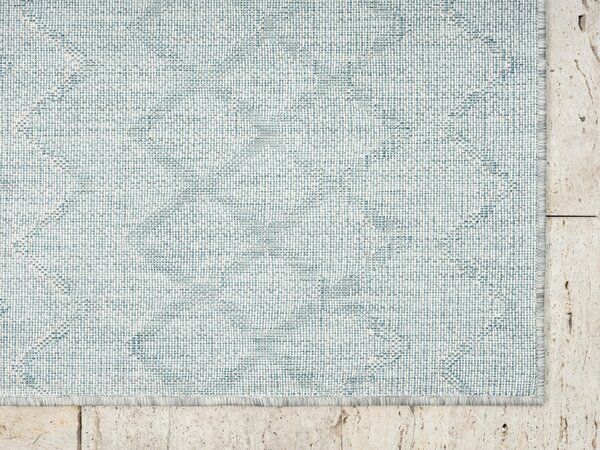 My Flair, Kusový koberec Illusio grey – na ven i na doma, 80x150, modrá, chodba / předsíň