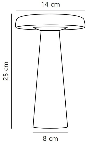 DFTP by Nordlux-LED Stmívatelná venkovní stolní lampa ARCELLO LED/2,8W/3,7V IP54