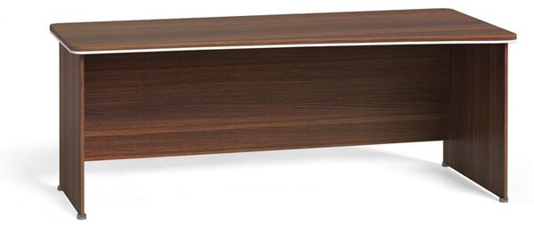 Rohový kancelářský psací stůl ARRISTO LUX, 200x90 cm, pravý, ořech