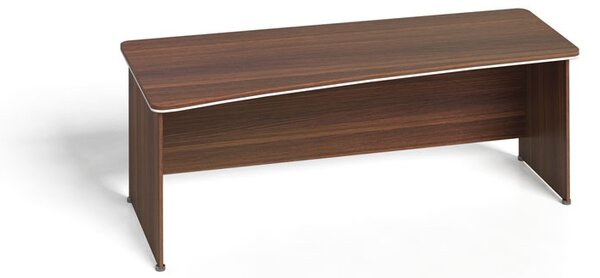 Rohový kancelářský psací stůl ARRISTO LUX, 180x90 cm, levý, ořech