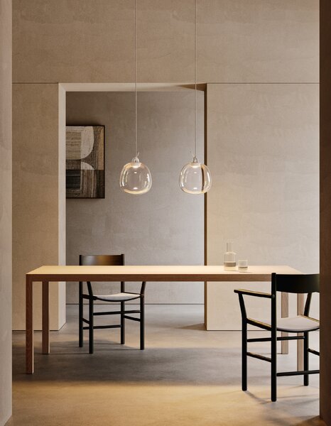 Lodes 21812 4330 Obló medium, závěs z kouřového foukaného skla, 1x7W LED 3000K, Ø20,6x29,6cm