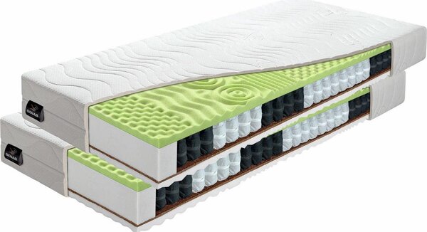 BENAB ERGOMAX Soft/Hard taštičková matrace 1+1 (2 ks) 100x200 cm Pratelný potah SILVER