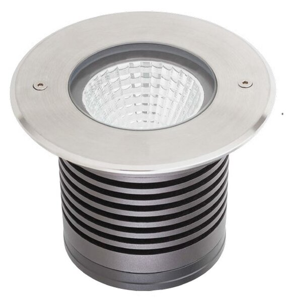 Redo Chodníkové LED svítidlo XGROUND 15W, ø 108 mm, 230V, IP67 Stmívání, řízení: ON/OFF (bez stmívání), Barva světla: 4000K