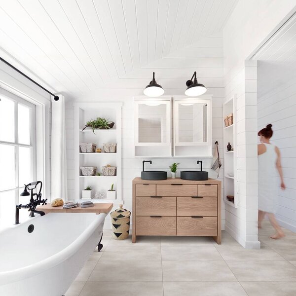 Vinylová podlaha lepená Lamett Firenze Dryback - Tiles Seasalt