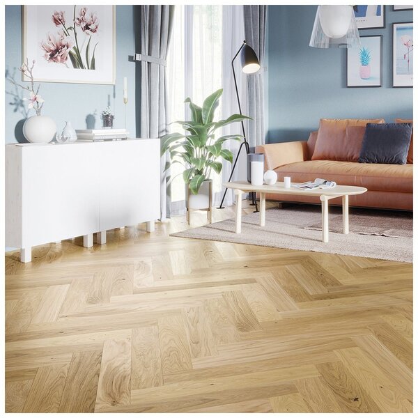 Dřevěná podlaha Barlinek Pure Classico - Dub Caramel Herringbone 5G