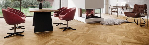 Dřevěná podlaha Barlinek Pure Classico - Dub Bright Chevron