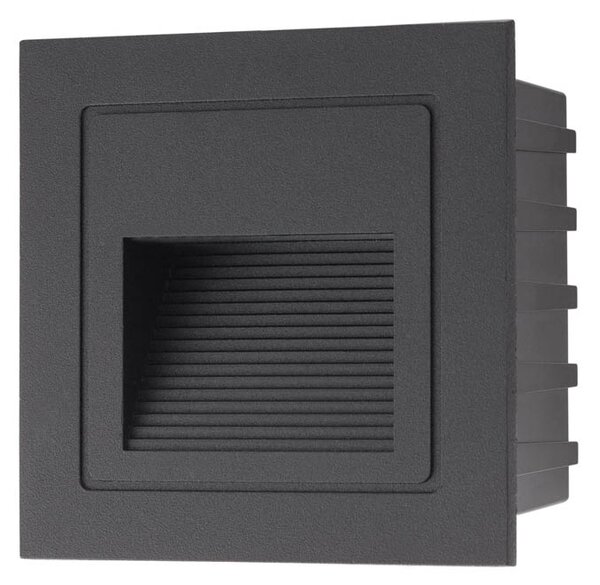 Redo Venkovní zapuštěné LED svítidlo XGHOST 2W, 85x85 mm, IP65 Barva: Černá, Barva světla: 4000K