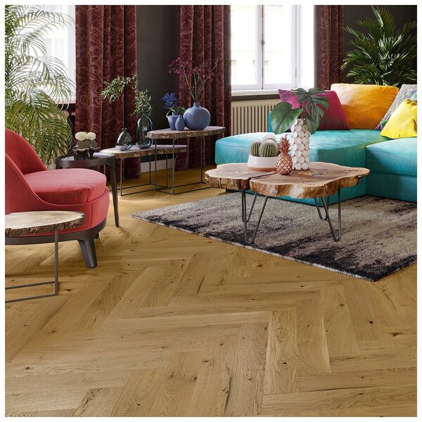 Dřevěná podlaha Barlinek Pure Classico - Dub Mainland Herringbone 5G