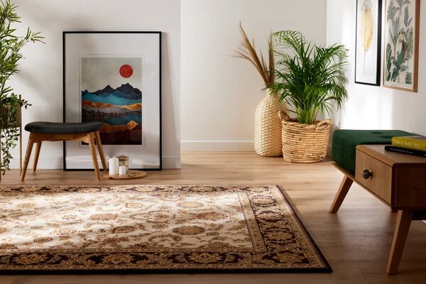 Agnella vlněný koberec Isfahan Anafi Krémový Rozměr: 160x240 cm