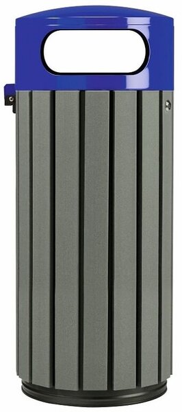 Rossignol SAS Venkovní odpadkový koš Rossignol Zeno Etik 57929, 60 L, modrý