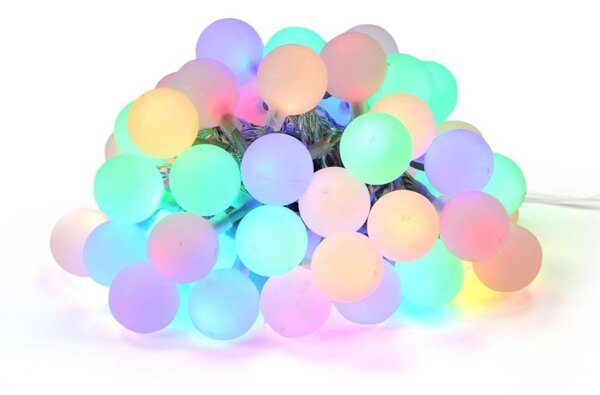Zahradní párty osvětlení, 50 LED, 25 mm, pastelové barvy