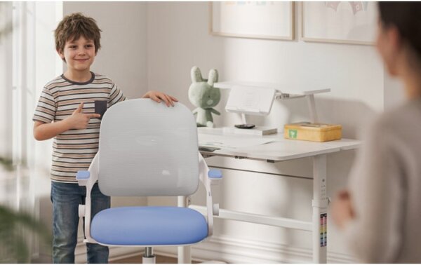 Dětská otočná židle Mark Adler Junior 4.3 modrá / šedá