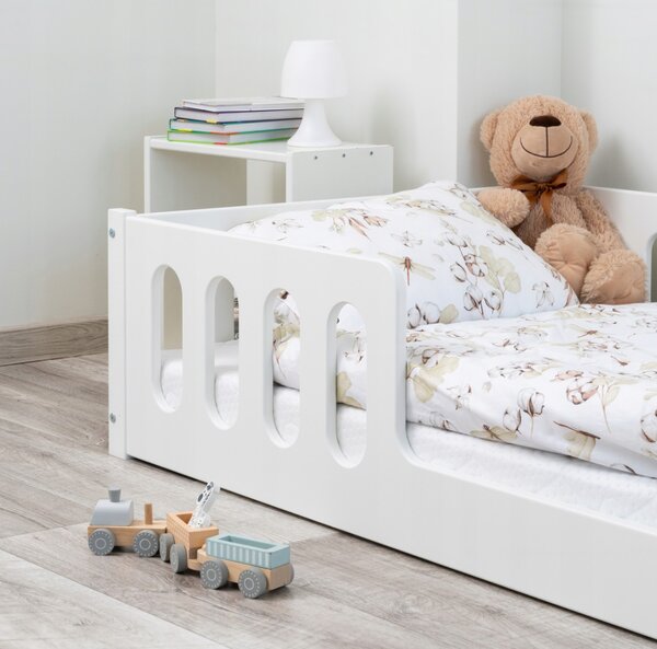 Dětská Montessori postel NOMI 2v1 - 160x80 cm - bílá
