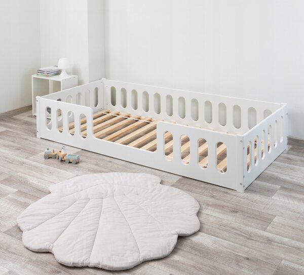 Dětská Montessori postel NOMI 2v1 - 160x80 cm - bílá