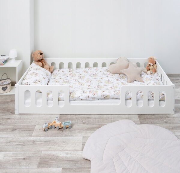 Dětská Montessori postel NOMI 2v1 - 160x80 cm - bílá