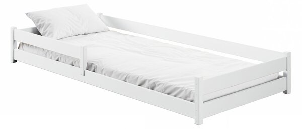 Dětská Montessori postel z masivu borovice ALICE - 180x80 cm - BÍLÁ