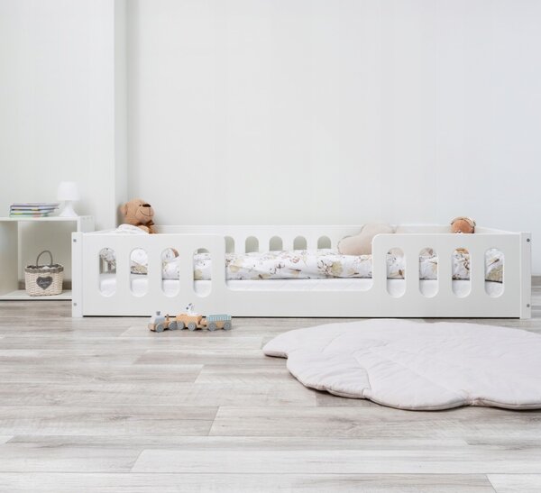 Dětská Montessori postel NOMI 2v1 - 160x80 cm - bílá