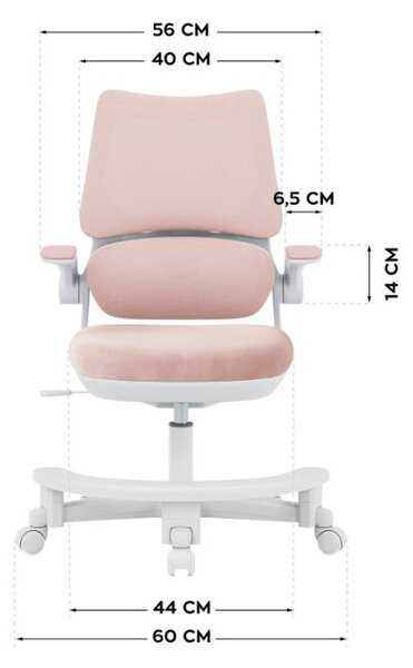 Dětská otočná židle Mark Adler Junior 5.7 Pink