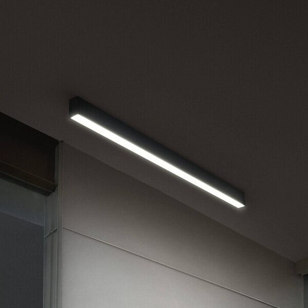 OSRAM LED stropní svítidlo Office line Cuboid černé 4000 K stmívatelné, stmívatelný, Černá, Pracovna / kancelář, Hliník, Moderní