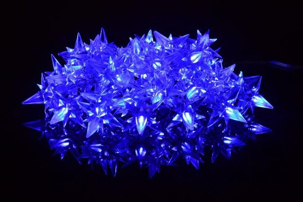 Vánoční LED osvětlení 4 m, hvězdy, modré