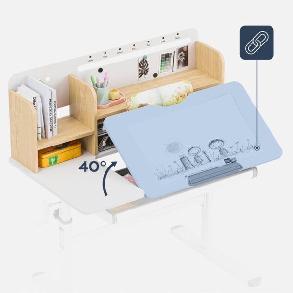 Dětský rostoucí psací stůl Mark Adler Study 5.7 Grey