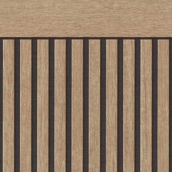 A.S. Création | Vliesový panel na zeď Elements 2 39744-4 | 1,06 x 5 m | hnědá, černá