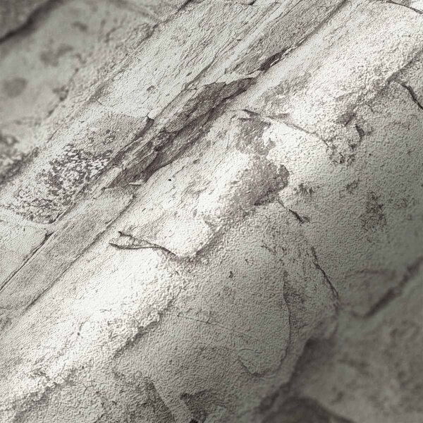 A.S. Création | Vliesová tapeta na zeď Elements 238814-4 | 0,53 x 10,05 m | šedá, bílá