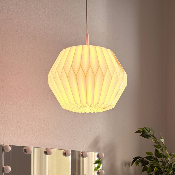 OSRAM Závěsné světlo Decor Paper Gem, bílé, papír, E27, stmívatelný, Bílá / opál, Obývací pokoj / jídelna, Papír / lunolit / lunopal