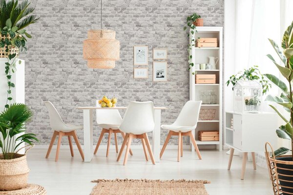 A.S. Création | Vliesová tapeta na zeď Elements 238814-4 | 0,53 x 10,05 m | šedá, bílá