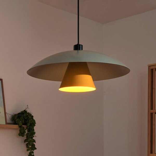 OSRAM Závěsné světlo Decor Flying Mushroom zelená/žlutá, ocel, E27, stmívatelný, Zelená, Kuchyň, kov, Moderní