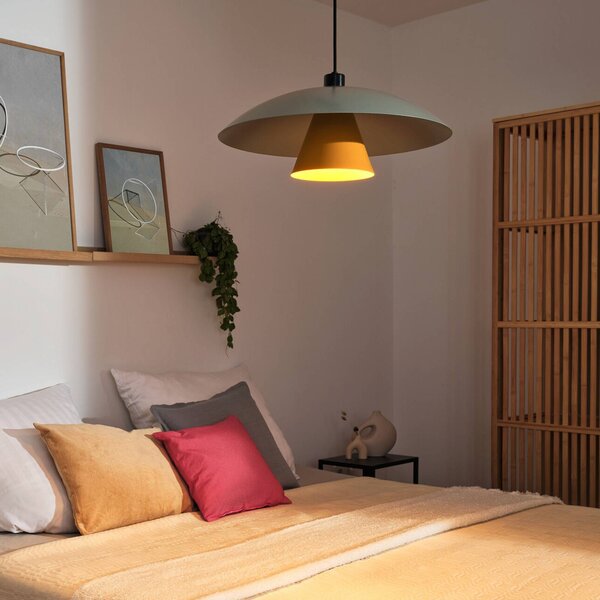OSRAM Závěsné světlo Decor Flying Mushroom zelená/žlutá, ocel, E27, stmívatelný, Zelená, Kuchyň, kov, Moderní