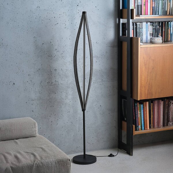 OSRAM LED stojací lampa Decor Flat Felt, šedá, plsť, 3 000 K, Hliník / šedá / zinek, Obývací pokoj / jídelna, Hliník, Moderní