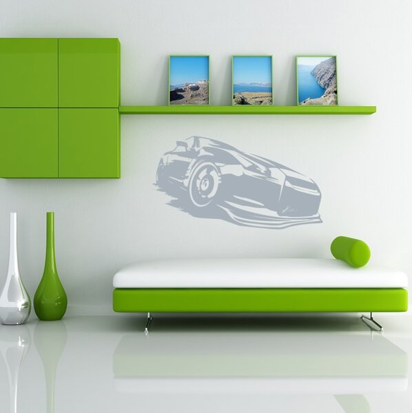 Živá Zeď Samolepka Abstraktní auto Barva: béžová, Velikost: 60 x 33 cm