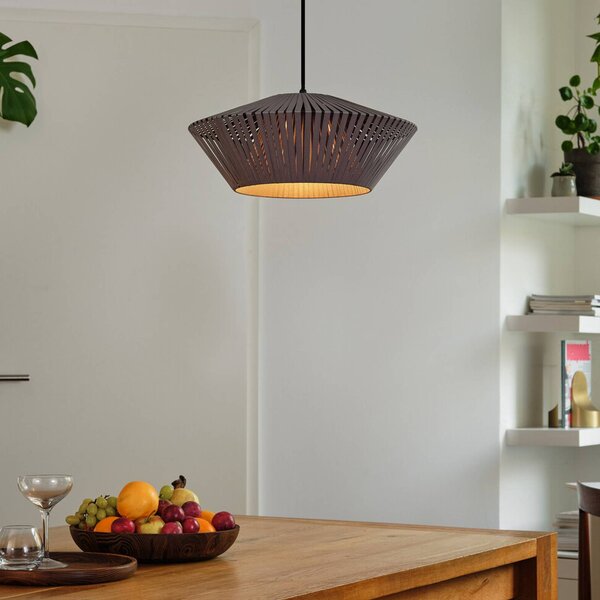 OSRAM Závěsné světlo Decor Pásek Ø 40,5 cm, šedá, textil, E27, stmívatelný, Hliník / šedá / zinek, Obývací pokoj / jídelna, Textil / tkanina / hedvábí