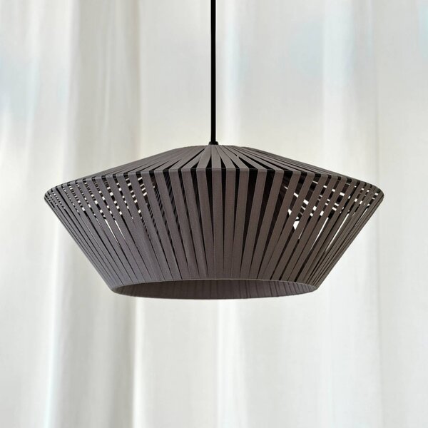 OSRAM Závěsné světlo Decor Pásek Ø 40,5 cm, šedá, textil, E27, stmívatelný, Hliník / šedá / zinek, Obývací pokoj / jídelna, Textil / tkanina / hedvábí