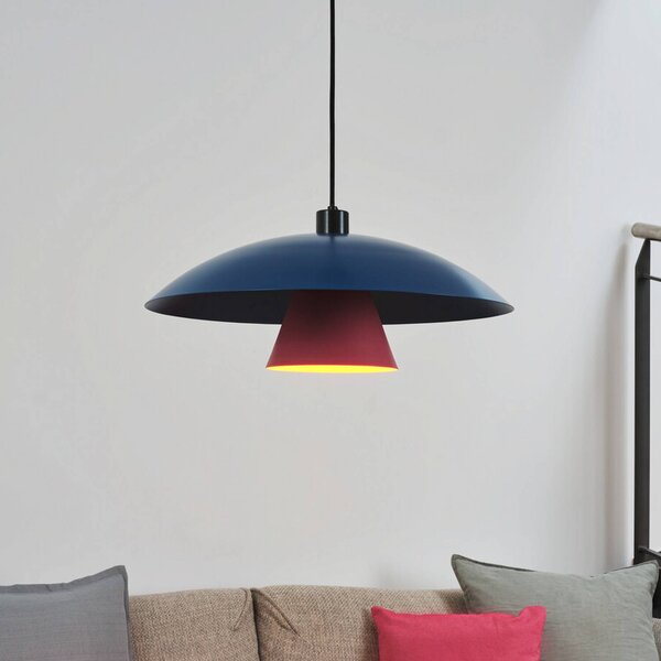 OSRAM Závěsné světlo Decor Flying Mushroom modrá/růžová, ocel, E27, stmívatelný, Modrá, Kuchyň, kov, Moderní