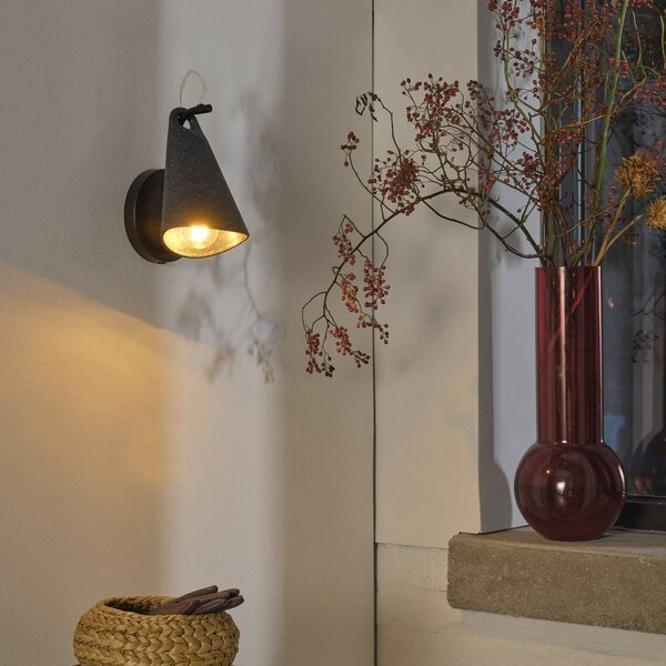 OSRAM nástěnné světlo Decor Bell, černé, ocel, E27, stmívatelný, Černá, Obývací pokoj / jídelna, kov, Moderní