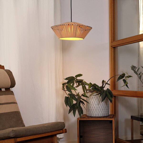 OSRAM Závěsné světlo Decor Pásek Ø 40,5 cm, béžová, textil, E27, stmívatelný, Krémová / jantar, Obývací pokoj / jídelna, Textil / tkanina / hedvábí