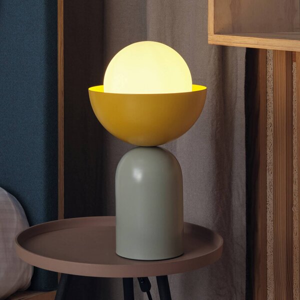 OSRAM Stolní lampa Decor Bowl, zelená/žlutá, ocel, E14, Zelená, Obývací pokoj / jídelna, kov, Moderní