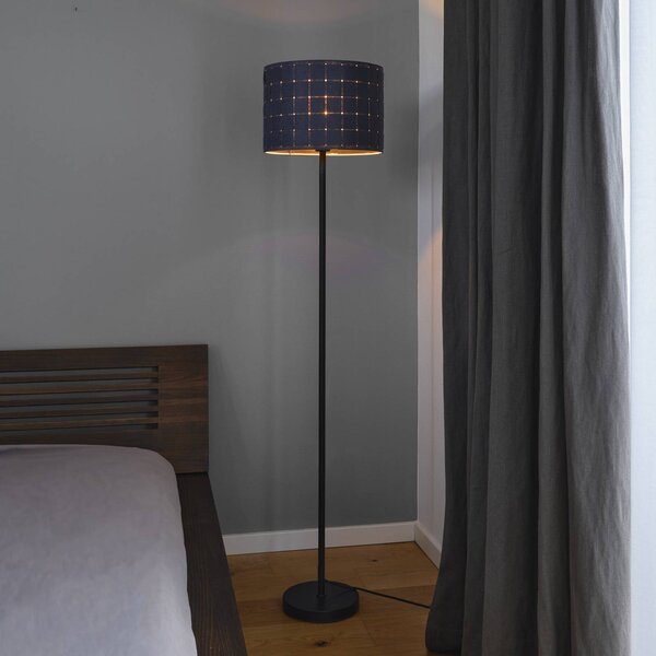 OSRAM stojací lampa Decor Felt Weaving Cans, šedá, 1 žárovka, E27, Hliník / šedá / zinek, Obývací pokoj / jídelna, Textil / tkanina / hedvábí