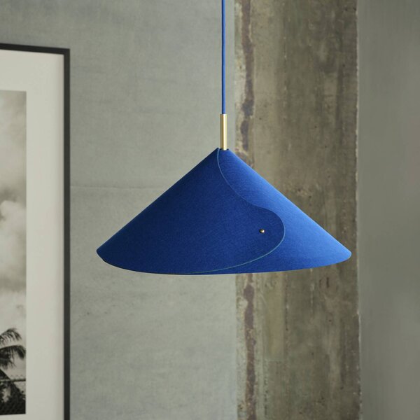 OSRAM Závěsné světlo Decor Flip, modré, plsť, E14, nastavitelné, stmívatelný, Modrá, Obývací pokoj / jídelna, Textil / tkanina / hedvábí