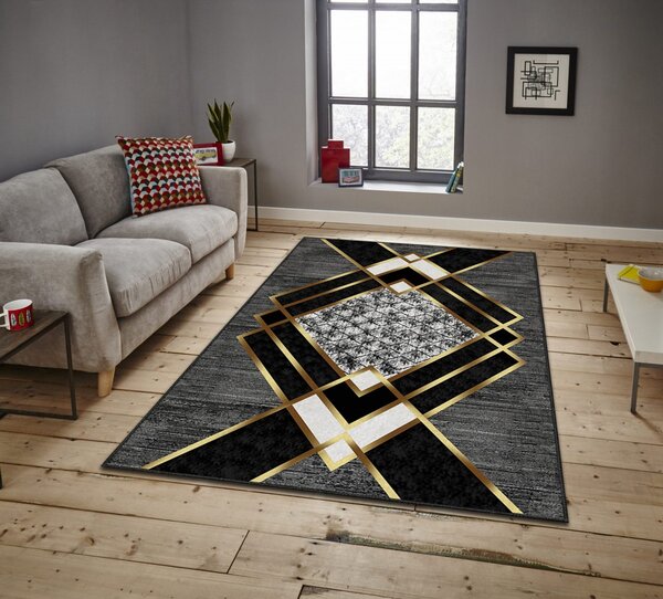 Conceptum Hypnose Koberec Gogo 160x230 cm černý/zlatý
