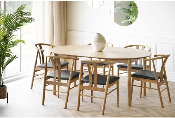 Bundaberg jídelní stůl, dubová dýha, 120/170/220 × 120 × 75 cm – House Nordic