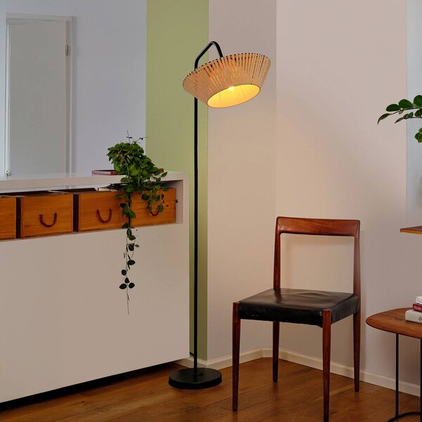 OSRAM Stojací lampa Decor Pásek, béžová, textil, E14, Krémová / jantar, Obývací pokoj / jídelna, Textil / tkanina / hedvábí