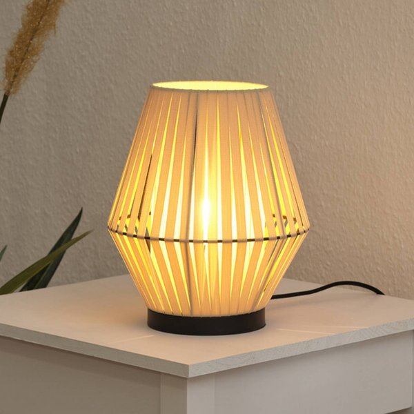OSRAM Stolní lampa Decor Stripes, béžová, textil, E14, Krémová / jantar, Obývací pokoj / jídelna, Textil / tkanina / hedvábí