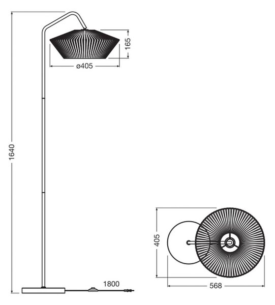 OSRAM Stojací lampa Decor Pásek, šedá, textil, E14, Hliník / šedá / zinek, Obývací pokoj / jídelna, Textil / tkanina / hedvábí