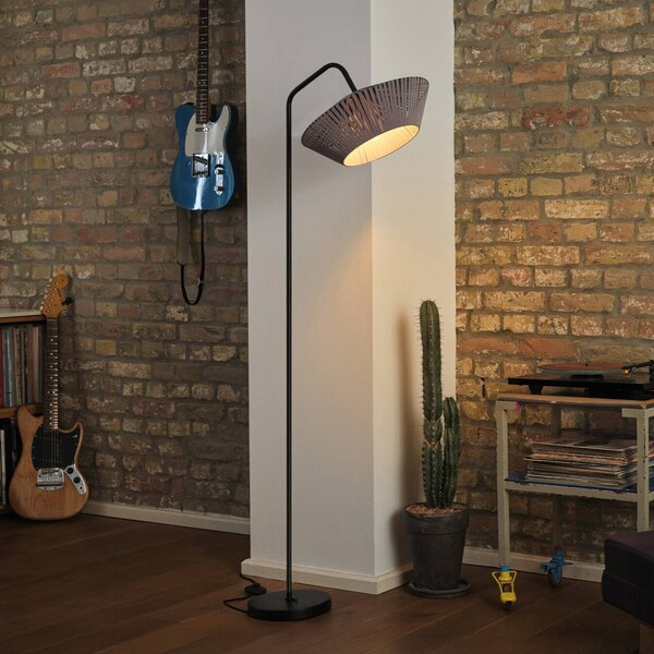 OSRAM Stojací lampa Decor Pásek, šedá, textil, E14, Hliník / šedá / zinek, Obývací pokoj / jídelna, Textil / tkanina / hedvábí