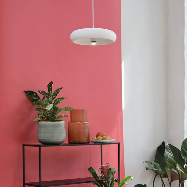 OSRAM Závěsné světlo Decor Plaster Pure, sádra, Ø 30 cm, E27, stmívatelný, Bílá / opál, Obývací pokoj / jídelna, Sádra / hlína