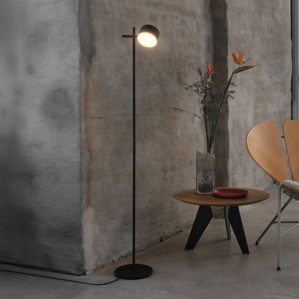 OSRAM LED stojací lampa Decor Kyoto, hliník, černá, stmívatelná, stmívatelný, Černá, Obývací pokoj / jídelna, Hliník, Moderní