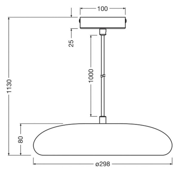 OSRAM Závěsné světlo Decor Plaster Pure, sádra, Ø 30 cm, E27, stmívatelný, Bílá / opál, Obývací pokoj / jídelna, Sádra / hlína